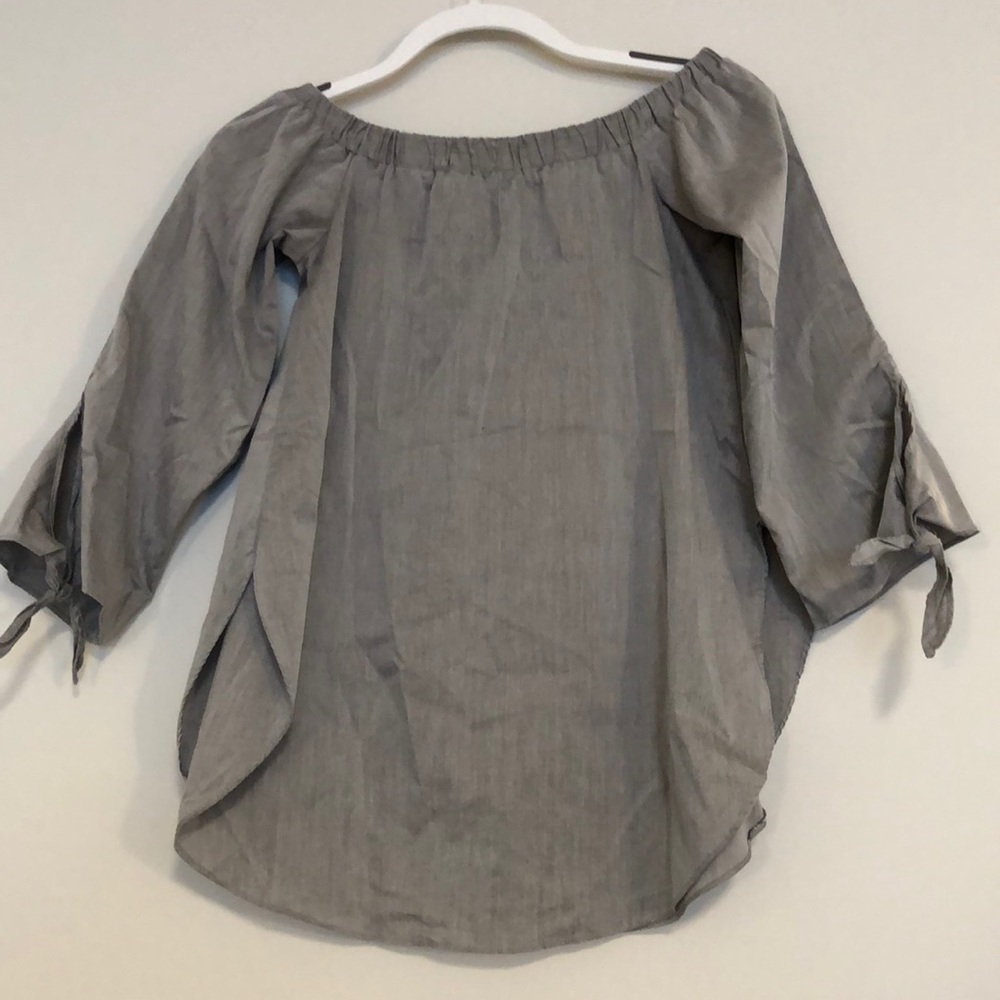 SheIn light grey off the shoulder top